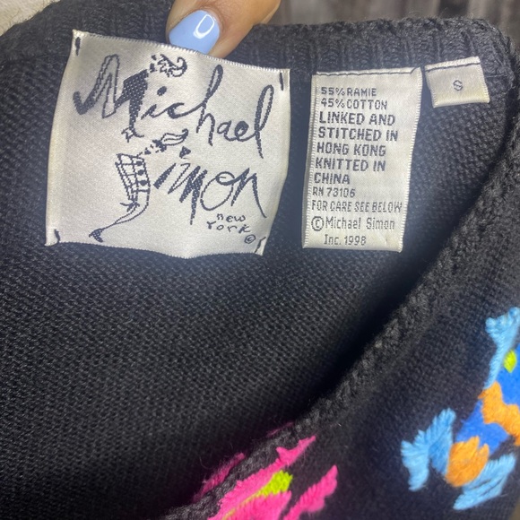 Michael Simon vintage 90's jumping frogs sweater - Picture 6 of 9